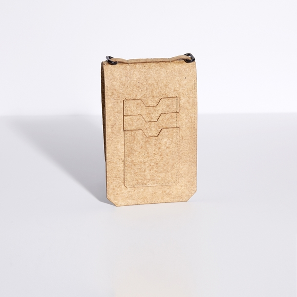 Zanj Cellphone Purse with Thin Kariba Strap Cream - Picture 4 of 7